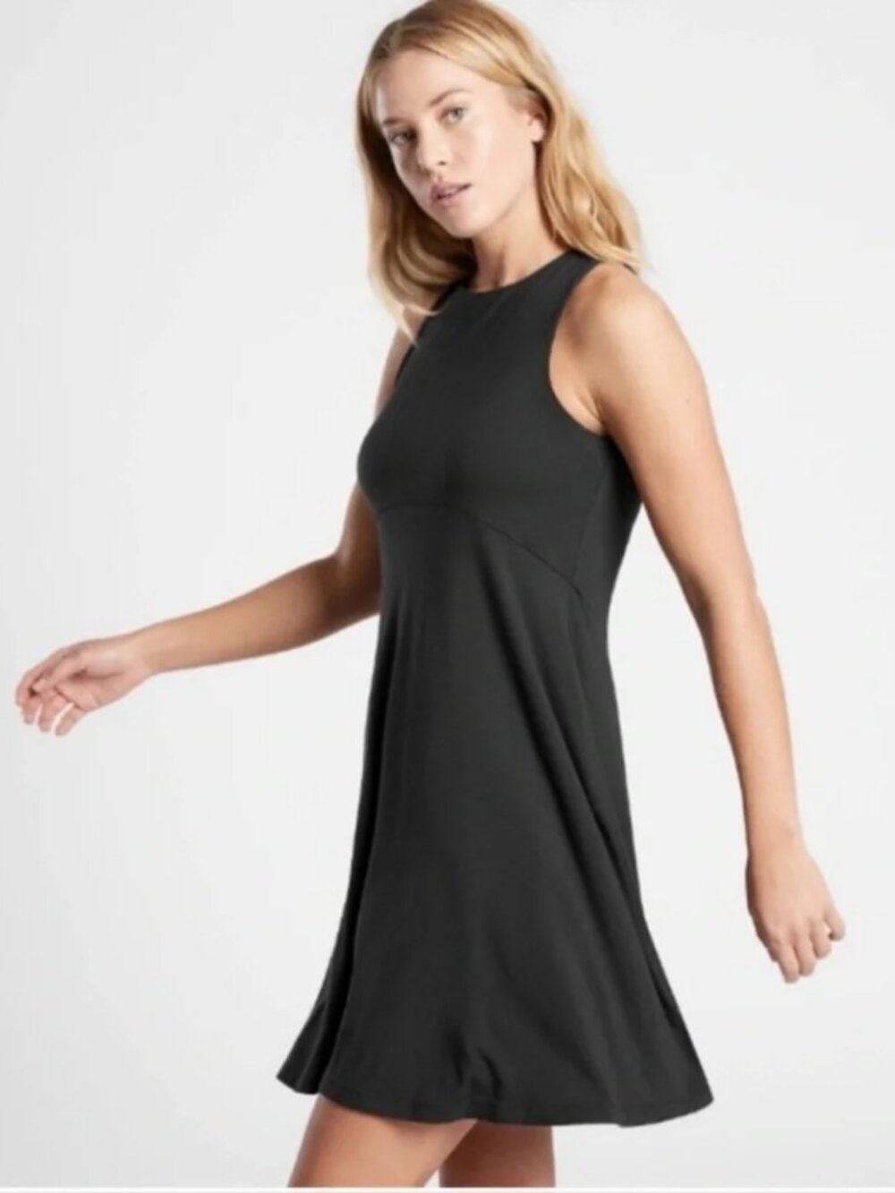 Athleta | Black Jersey Knit Modal Santorini Dress Large